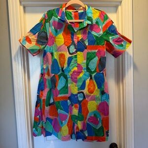 Gorman Multicolor Abstract Button-Front Dress in Bright Prints